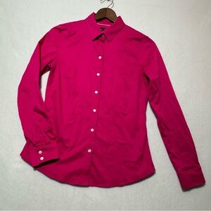 Banana Republic Women’s Fuchsia Button-Down Tailored Dress Shirt size 8